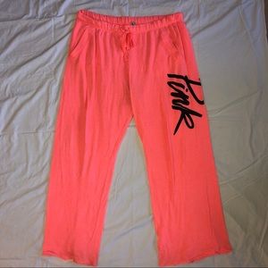 PINK Flowy Sweatpants